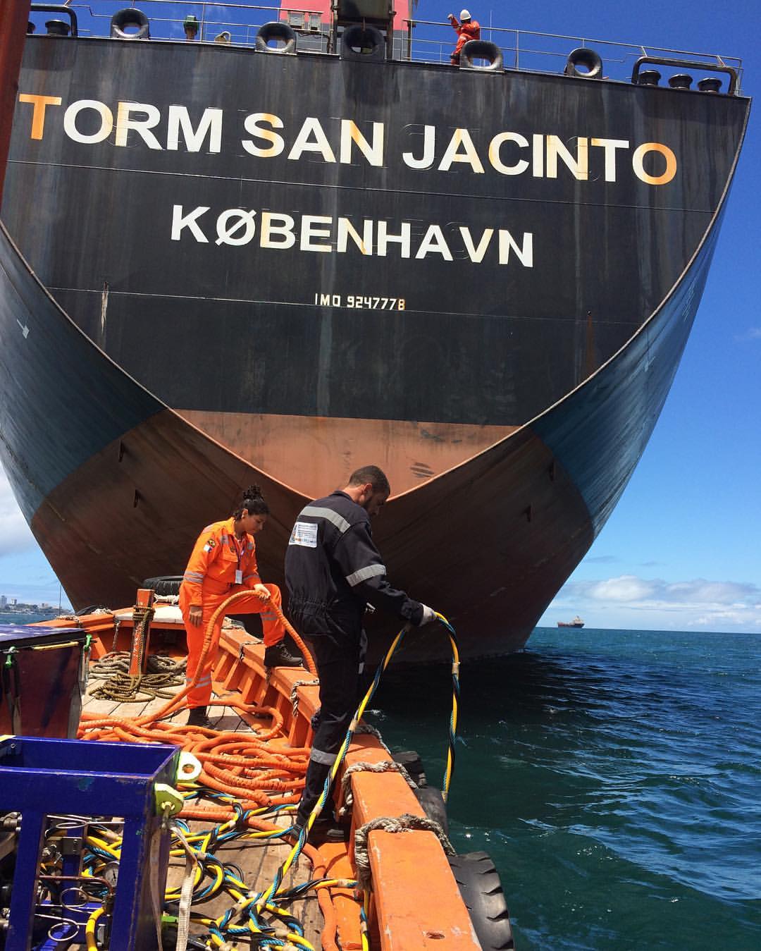 Inspeção de casco de navio realizada pela Global Offshore